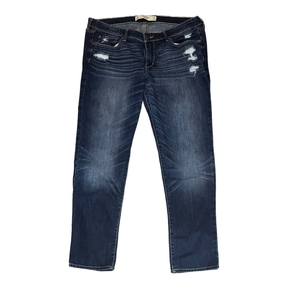 Abercrombie Jeans 32 14S  Low Rise dark was distressed